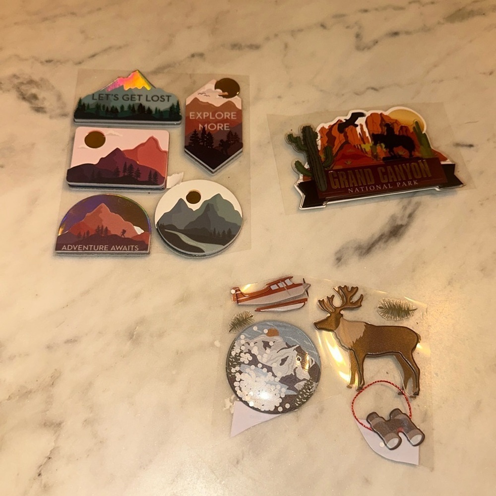 Adventure scrapbook stickers